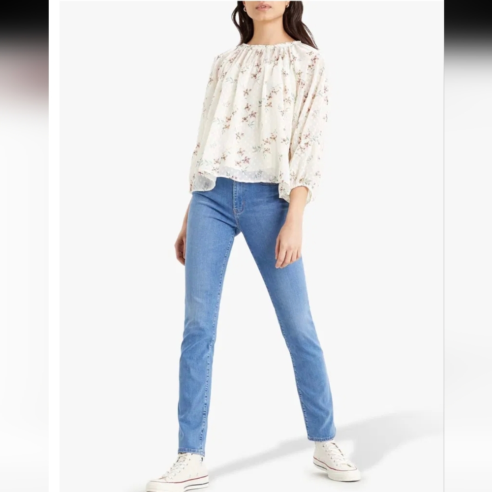 Levi's Cream Floral Blouse